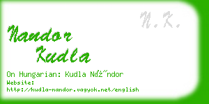 nandor kudla business card